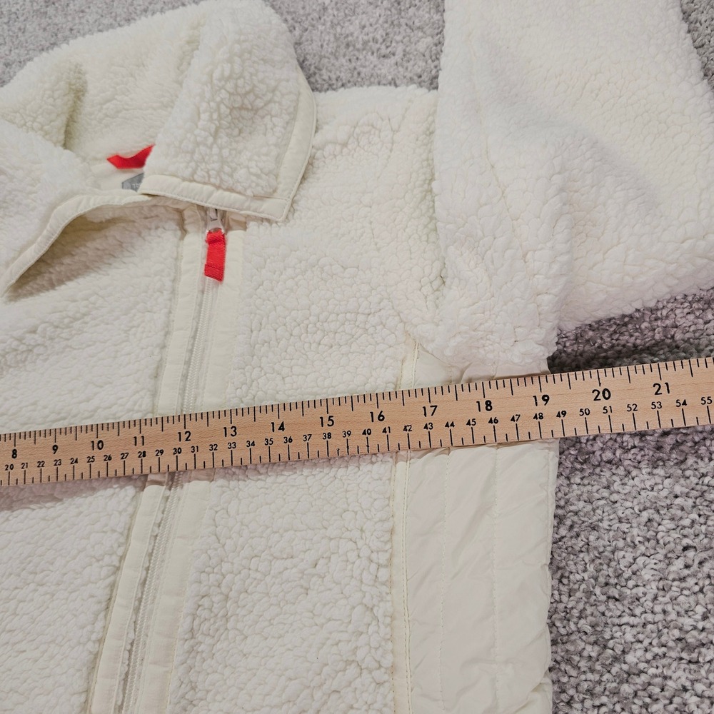 T by Talbots Ivory Sherpa Fleece Jacket Full Zip Cozy Warm Womens Small‎ S NWOT - Picture 5 of 8